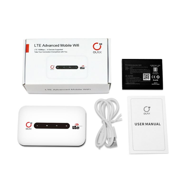 Bộ phát Wifi 4G Olax MT20 Pin 2100mAh, Tốc độ 150 Mbps, Kết nối 10 thiết bị