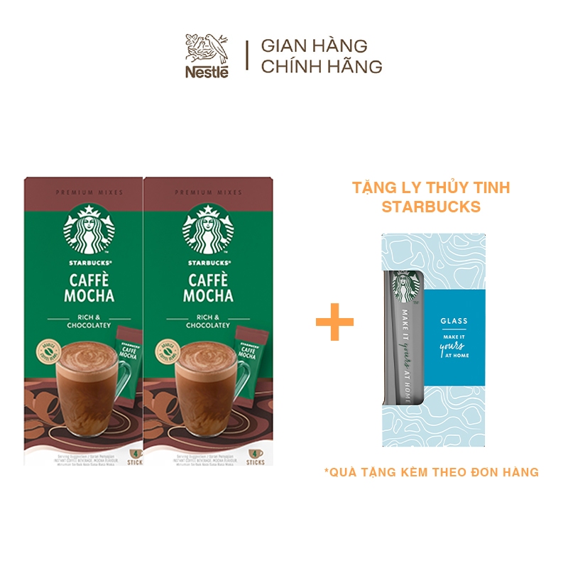 Combo 2 Hộp Cà phê hòa tan cao cấp Starbucks® Mocha