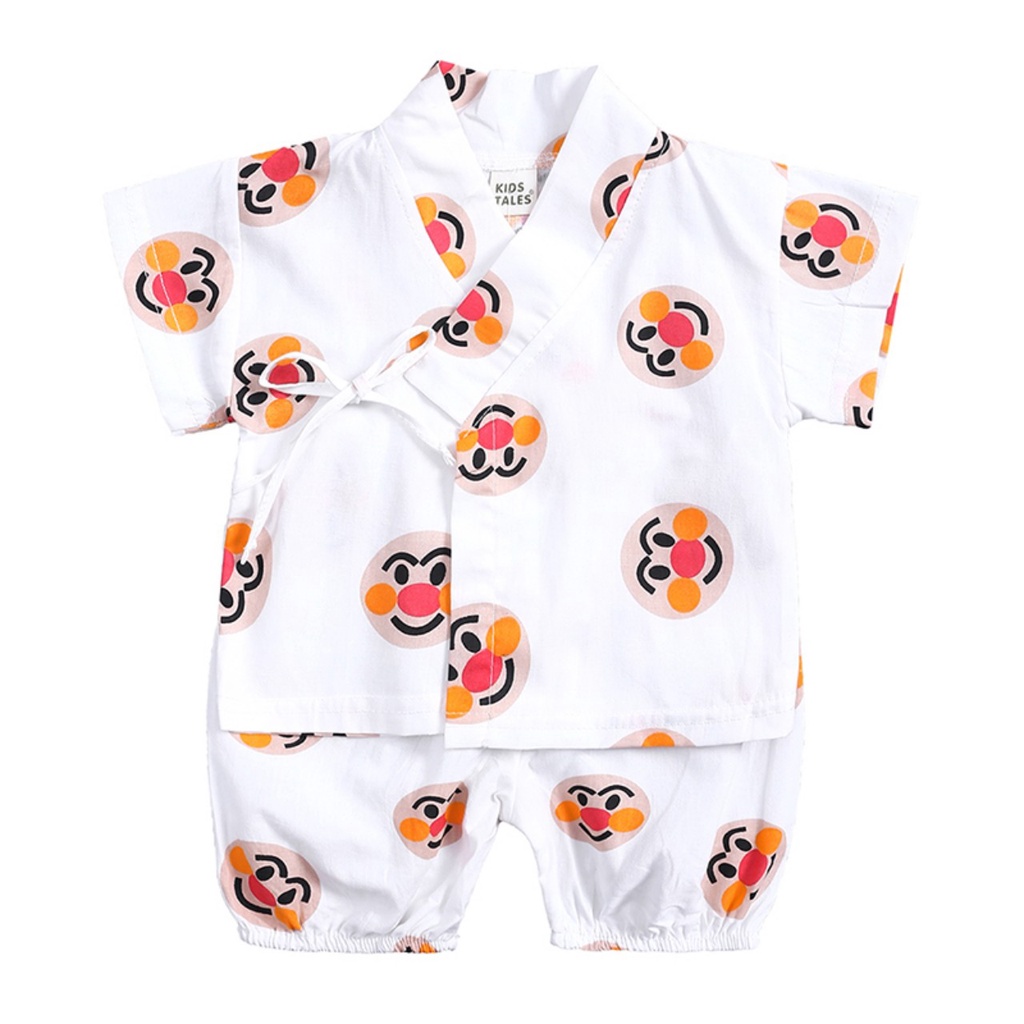 Bộ Đồ Ngủ Cộc tay Cho Bé, Set Bộ Pijama Yukata Phong Cách Nhật Bản, Chất Cotton Đũi Mềm Mát Cho Bé Trai, Bé Gái_Umeekids