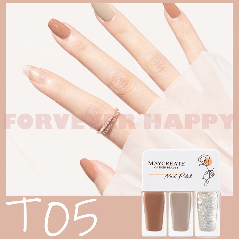 Gel Sơn Móng Tay 3 Trong 1 Nhanh Khô Không Có Đèn 4g*3 3 Trong 1