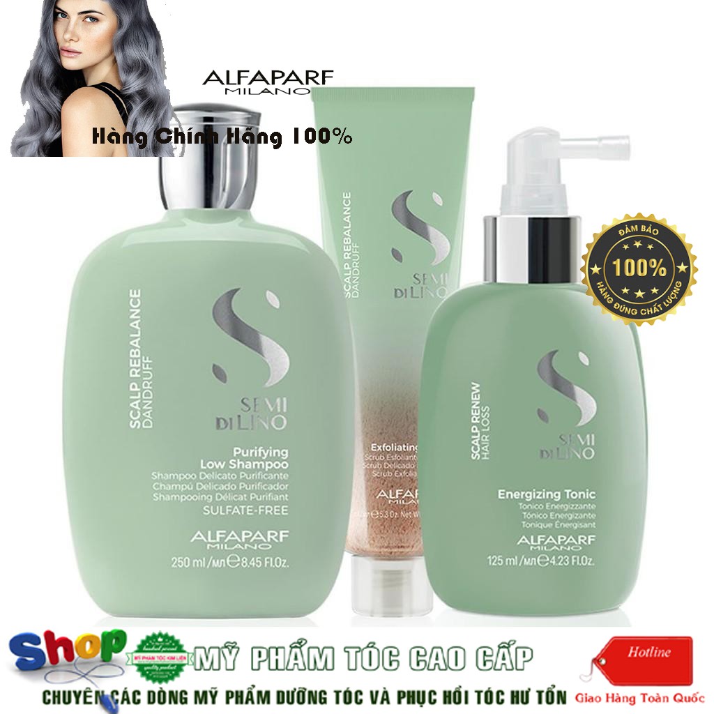 [Alfaparf-chính hãng]Dầu gội chống rụng tóc Alfaparf Milano Semi Di Lino Scalp Care Energizing Shampoo 250ml (new 2019 )