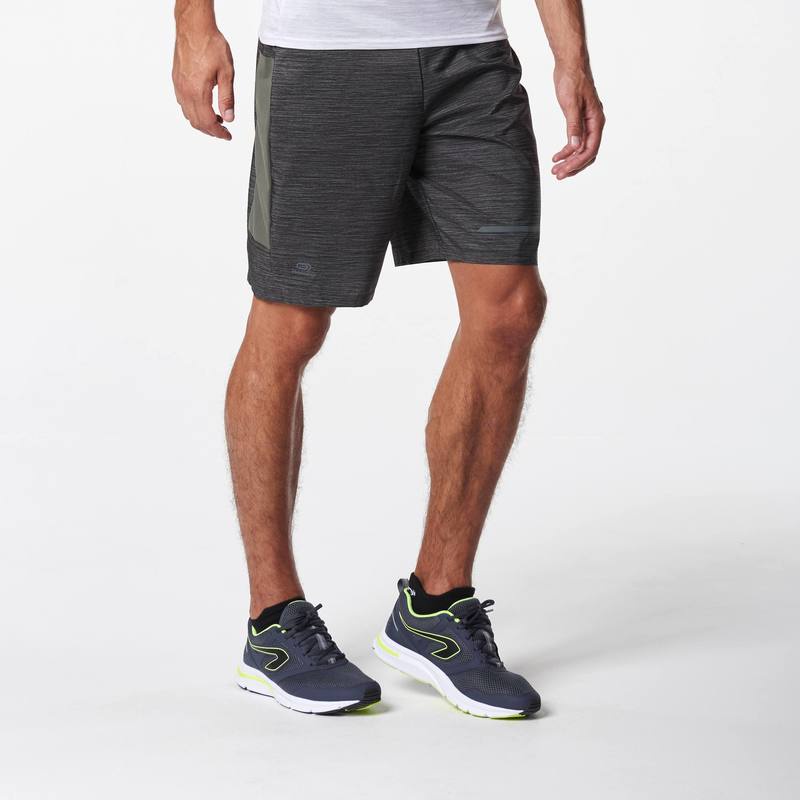 Quần short chạy bộ Decathlon Run Dry+ cho nam - Xám