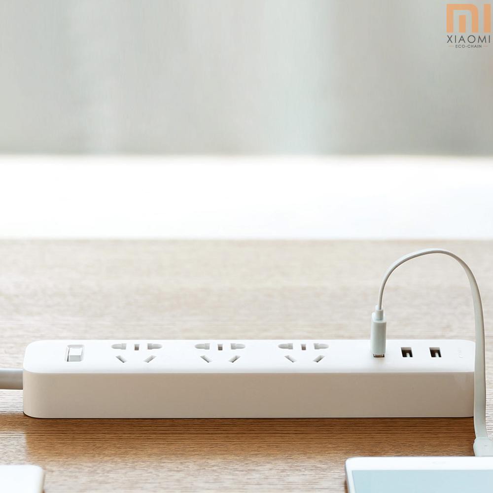 S☆S Xiaomi Mi Smart Power Socket Portable Strip Plug Adapter Fast Charging 3 USB Extension Socket Plug 3 Standard Socket