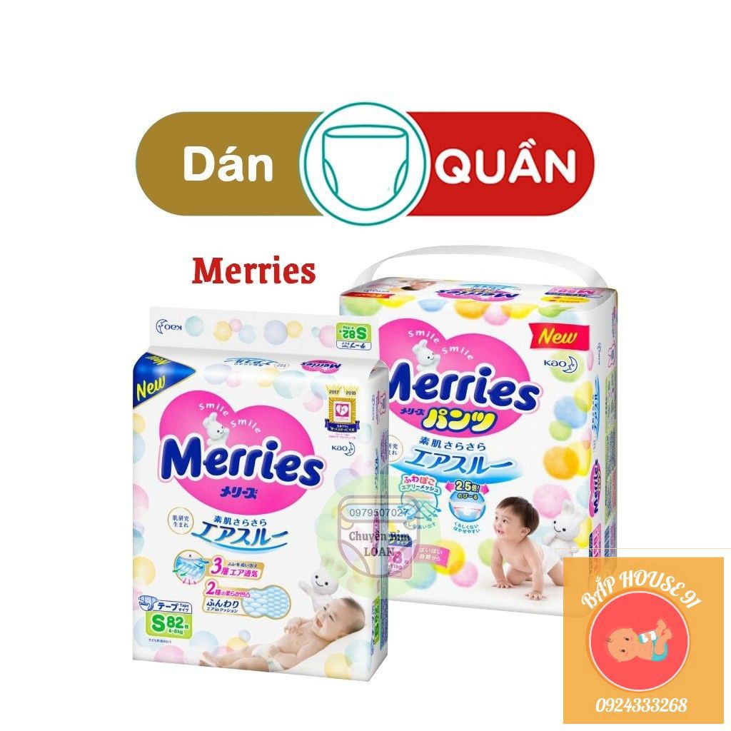 💛 Bỉm Merries Nội Địa Nhật 💛 Bỉm Dán/ Quần Merries Nội Địa S88/M68/L58/L50/XL44/XXL28