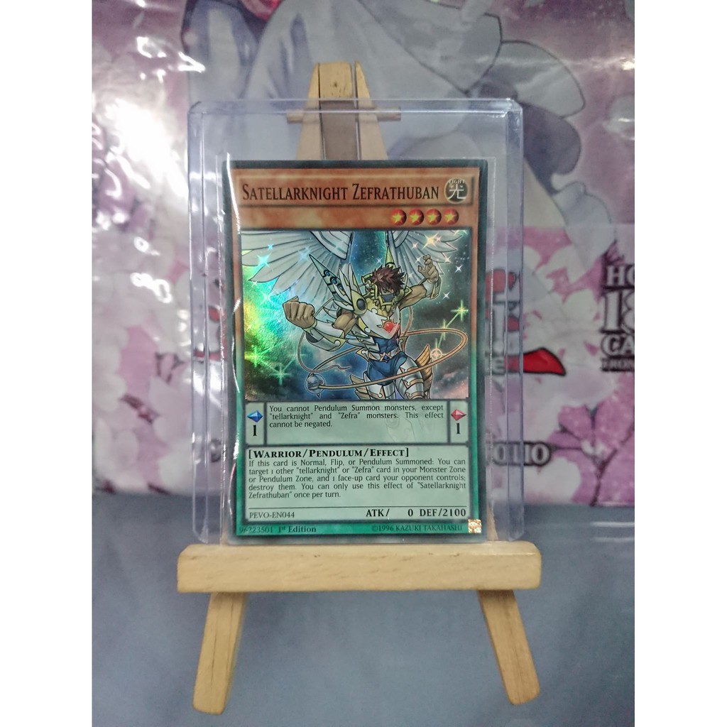 Lá bài thẻ bài Yugioh Satellarknight Zefrathuban – Super Rare - Tặng bọc bài nhựa bảo quản