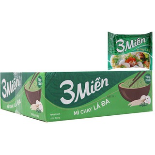 Thùng 30 Gói Mì 3 MIền Chay Lá Đa
