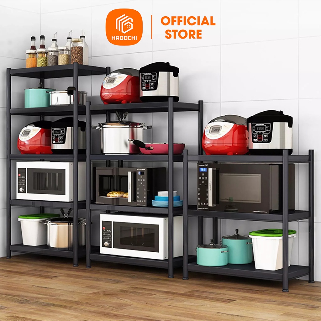 Kệ Siêu Cứng Cao Cấp Sơn Tĩnh Điện Hadochi Nhà Bếp Thông Minh - Kệ Lò Vi Sóng- Giá Để Đồ Gia Dụng Nhà Bếp 3-4-5 Tầng