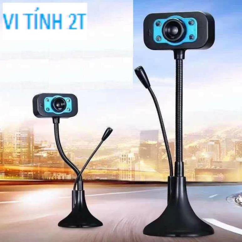 Webcam 720p pc 1 chân có mic-- Webcam 720p HD / Chân Cao / Có Mic / Có Đèn