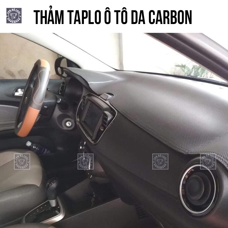 Thảm taplo da carbon chống trượt chống nóng chống chói không mùi da mới chuẩn form đủ mọi dòng xe hàng may trực tiếp