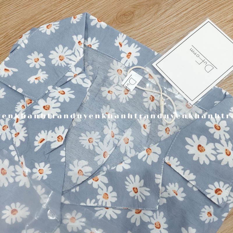 Áo sơ mi vintage [FREESHIP/ ẢNH THẬT CUỐI] Chất linen cực kì mát - Hoạ tiết vintage hoa lá xinh xắn - Đồ du lịch Đà Lạt