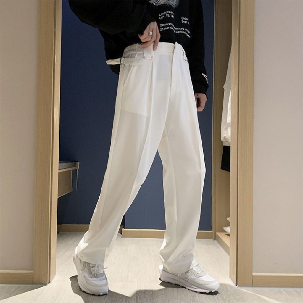 Quần tây ống rộng nam nữ UNICI quần âu vải ống suông Unisex phong cách Hàn Quốc QR001