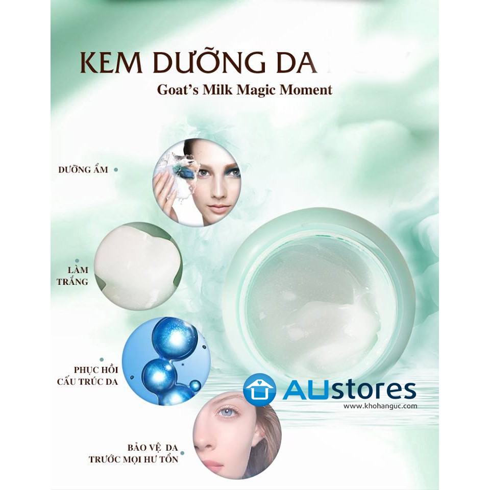 Kem dưỡng trắng da Skin Nutrient Goat's Milk Magic Moment 50g