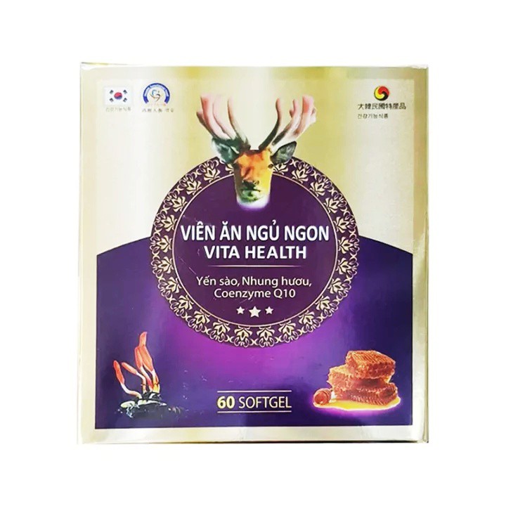 VIÊN ĂN NGỦ NGON VITA HEALTH - GIÚP TĂNG CƯỜNG SỨC KHỎE, ĂN NGON MIỆNG, NGỦ SÂU GIẤC – LỌ 60 VIÊN | Thế Giới Skin Care