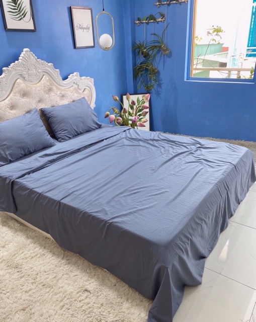 Set vỏ chăn ga gối cotton đũi
