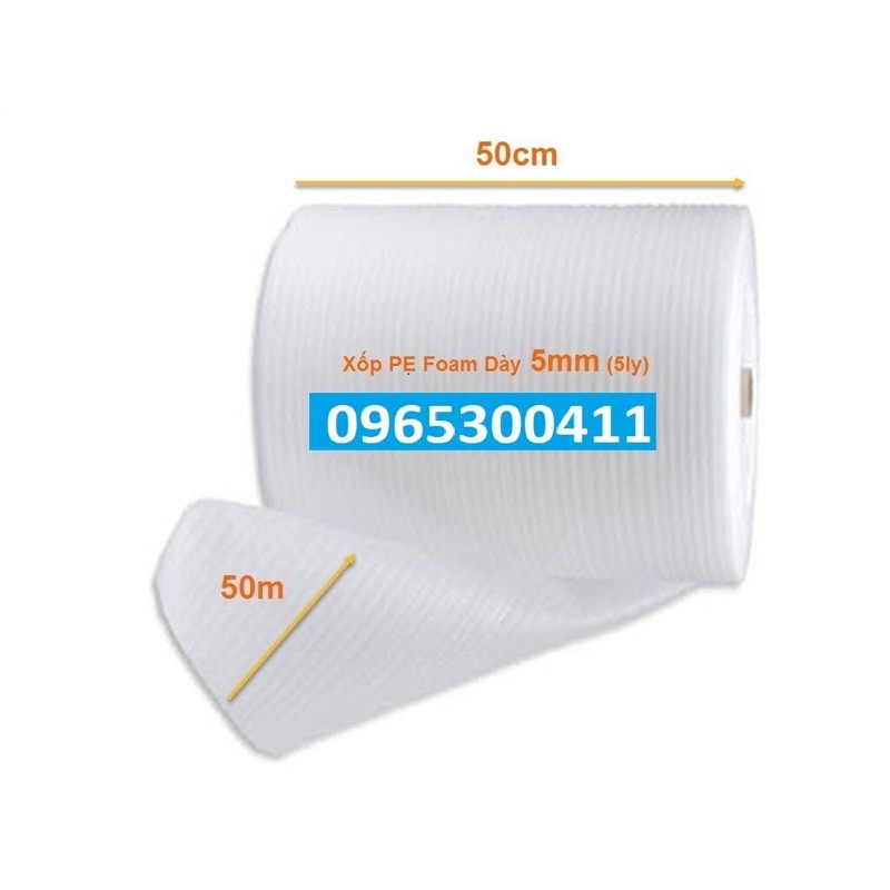 Cuộn xốp foam dày 3ly dài 100m