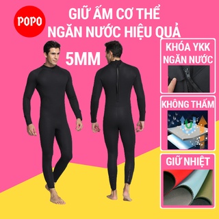 Bộ đồ lặn biển, quần áo lặn dày 5mm cho nam giữ ấm với khóa kéo YKK cao cấp ngăn thoáng khí, chống thầm nước cao cấp