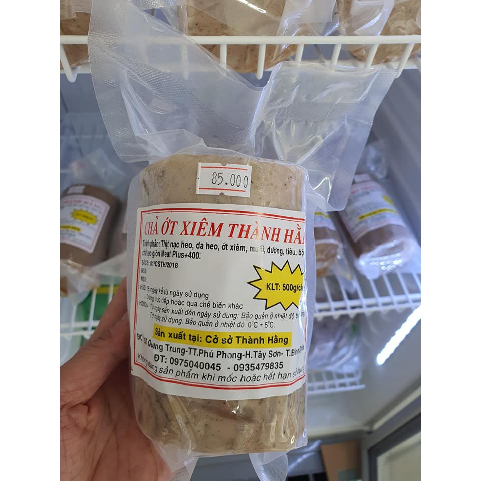 CHẢ DA ỚT XIÊM XANH THÀNH HẰNG (CÂY 500GRAM) SIÊU GIÒN DAI | BigBuy360 - bigbuy360.vn