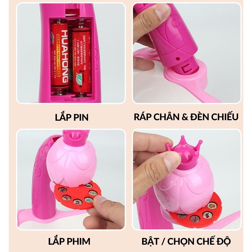 Đồ chơi bàn tập vẽ tô màu theo máy chiếu phim ❤️Hàng chuẩn có nhạc❤️ cho trẻ em mã 53019