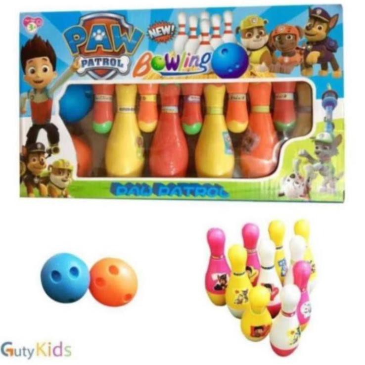 Đồ chơi Bowling Paw Patrol vui nhộn giúp nhận biết màu sắc, rèn luyện tay chân cho bé thỏa sức vui c