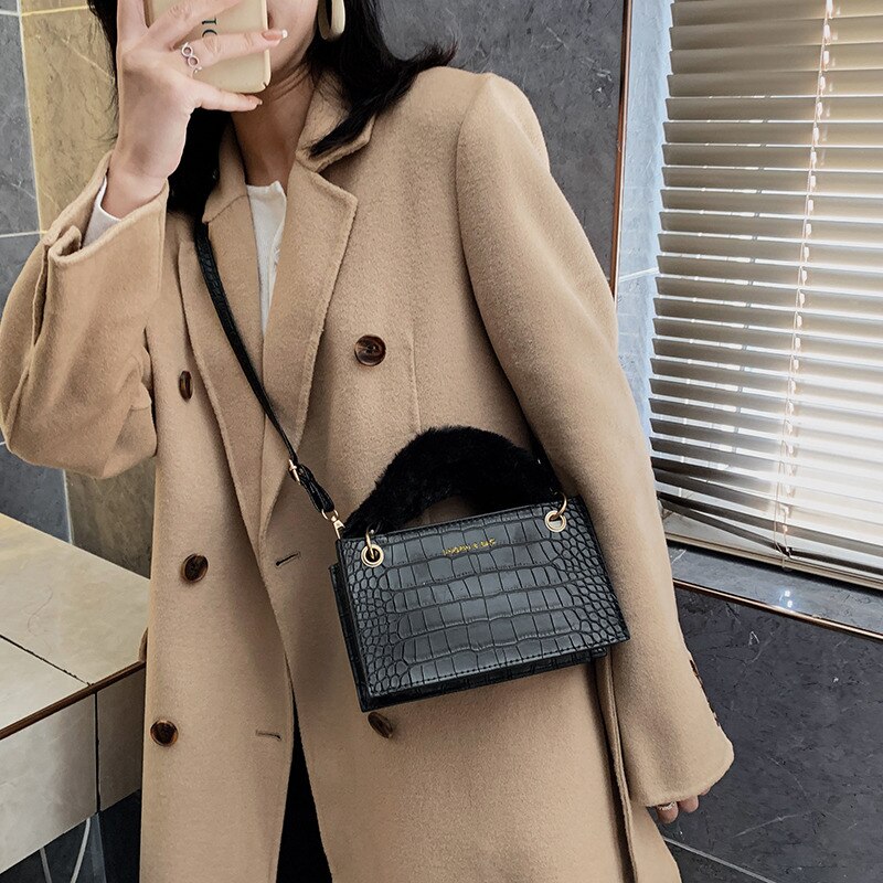 Túi Xách JASMIN NOIR Giả Da Cá Sấu Thời Trang Cho Nữ