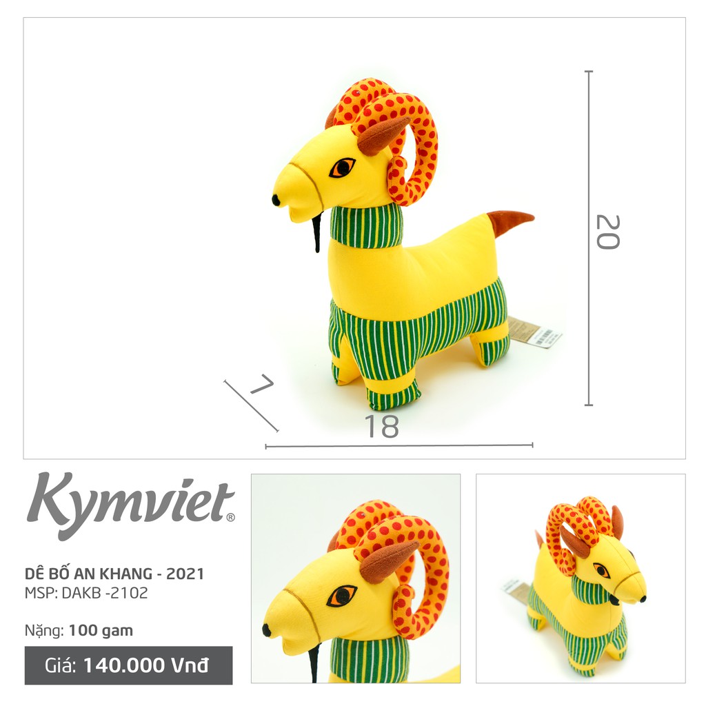 Đồ Chơi Nhồi Bông Hình Dê Bố An Khang Kymviet Craft Cotton [DAKB-2102]