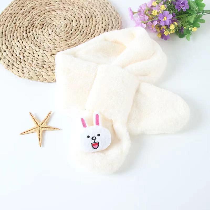 Khăn lông quàng cổ ấm áp cho bé, họa tiết ngộ nghĩnh