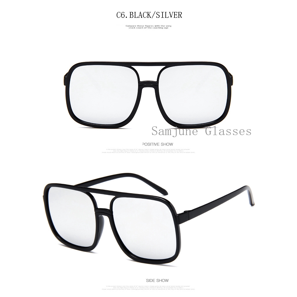 Kính mát gọng vuông phong cách cổ điển thời trang cho nữ SAMJUNE