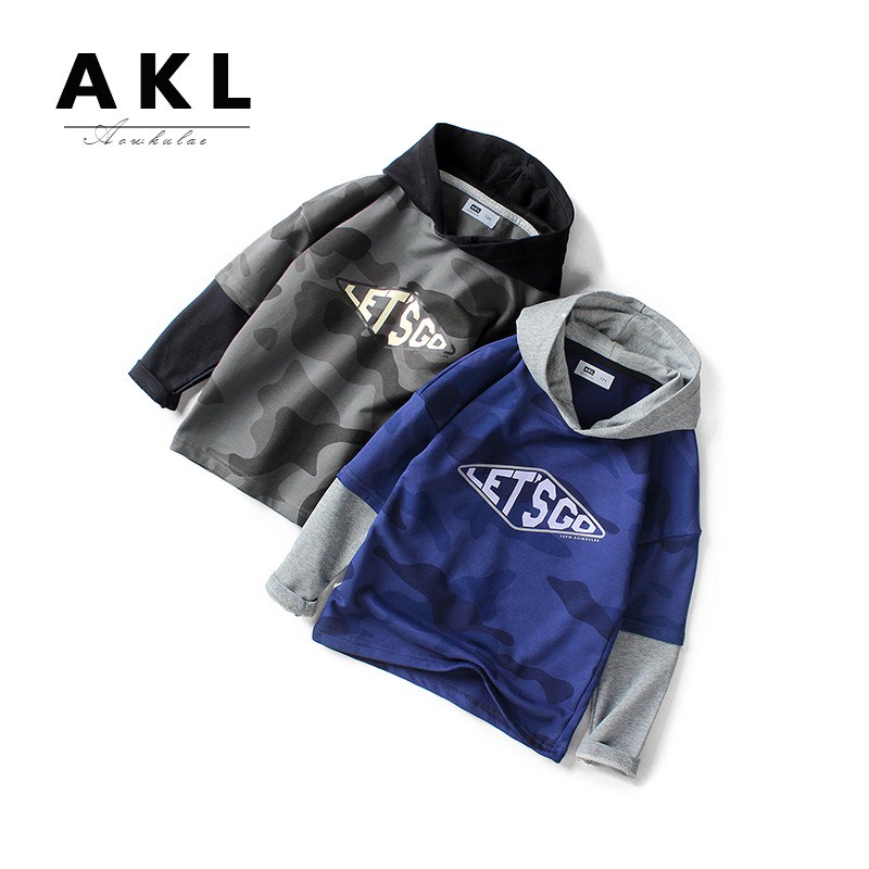 Áo khoác nỉ có mũ bé trai size đại AKL, áo hoodie phong cách Hàn Quốc cho bé 9 đến 14 tuổi nặng 30kg đến 45kg