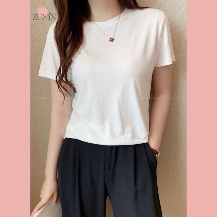 Áo phông cotton, Áo thun trơn cổ tròn chất liệu cotton 100% 6 màu basic trẻ trung | BigBuy360 - bigbuy360.vn