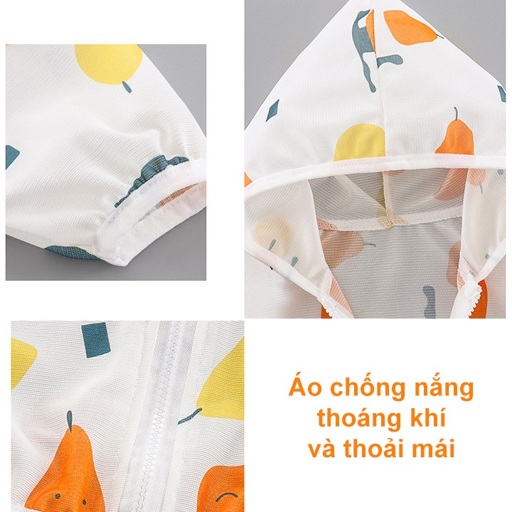 Áo nắng cho bé, áo khoác cho bé cao cấp chất thun sợi tre loại 1 nhẹ mát thoáng khí chống tia UV Baby-S – SAK023