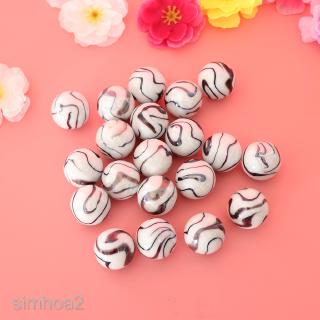 [Simhoaafmy] 20 Chiếc 25 Mm Sọc Hạt Thủy Tinh Bi Bóng Chạy Cờ Trang Trí Đồ Chơi
