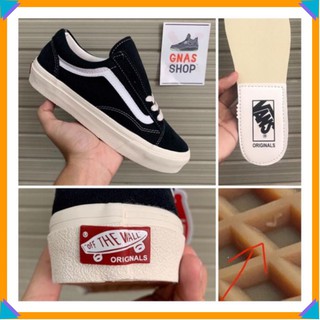 Vans Vault OG Giày thể thao nam nữ đen da lộn - đế kem - lót da