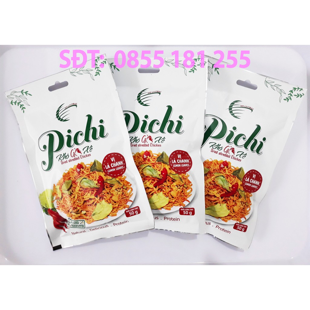 Khô Gà Xé PICHI 50g (vị Cay Lá Chanh)