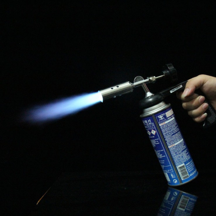 Khò gas ống lớn gắn bình gas du lịch tiện lợi với nhiệt độ lên tới 1200 độ C thích hợp làm bếp, khò hàn đồng