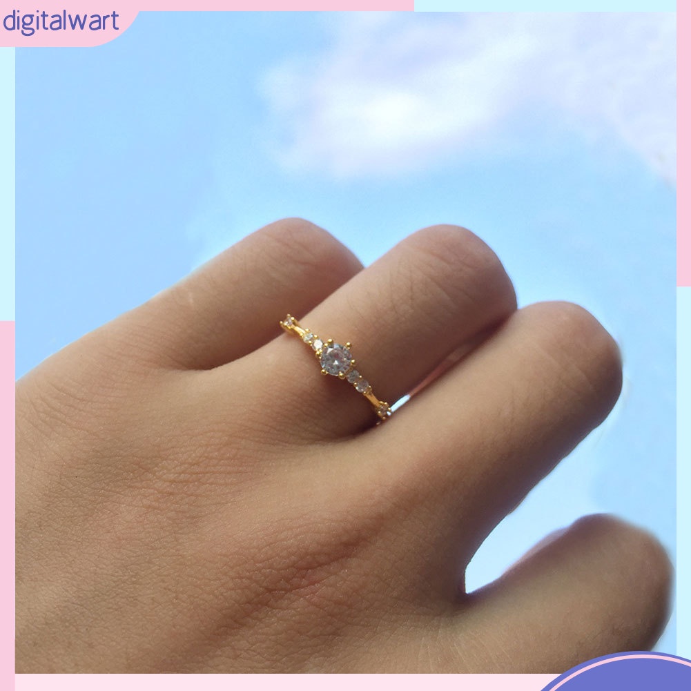 Nhẫn kim cương kiểu dáng đơn giản thanh lịch cho nữ