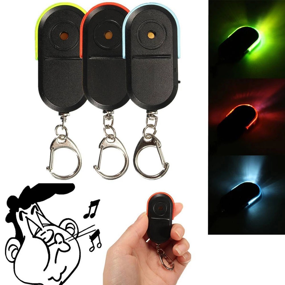 Móc Khóa Đèn LED Không Dây Chống Thất Lạc Kiêm Còi Báo Động Cảm Biến Giọng Nói Tiện Dụng Cho Người Già/Người Già
