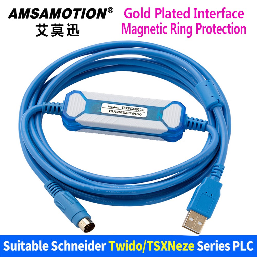 Amsamotion TSXPCX30-C Thích hợp Schneider Twido / TSX / Neza Series Cáp lập trình PLC TSXPCX3030 Tải