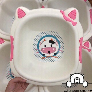 Combo 10 chậu rửa mặt hình bò sữa cho bé