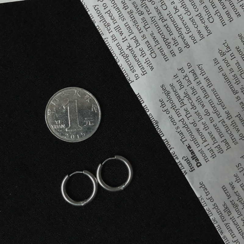 Bông tai thép titan phong cách hiphop punk đơn giản thời trang