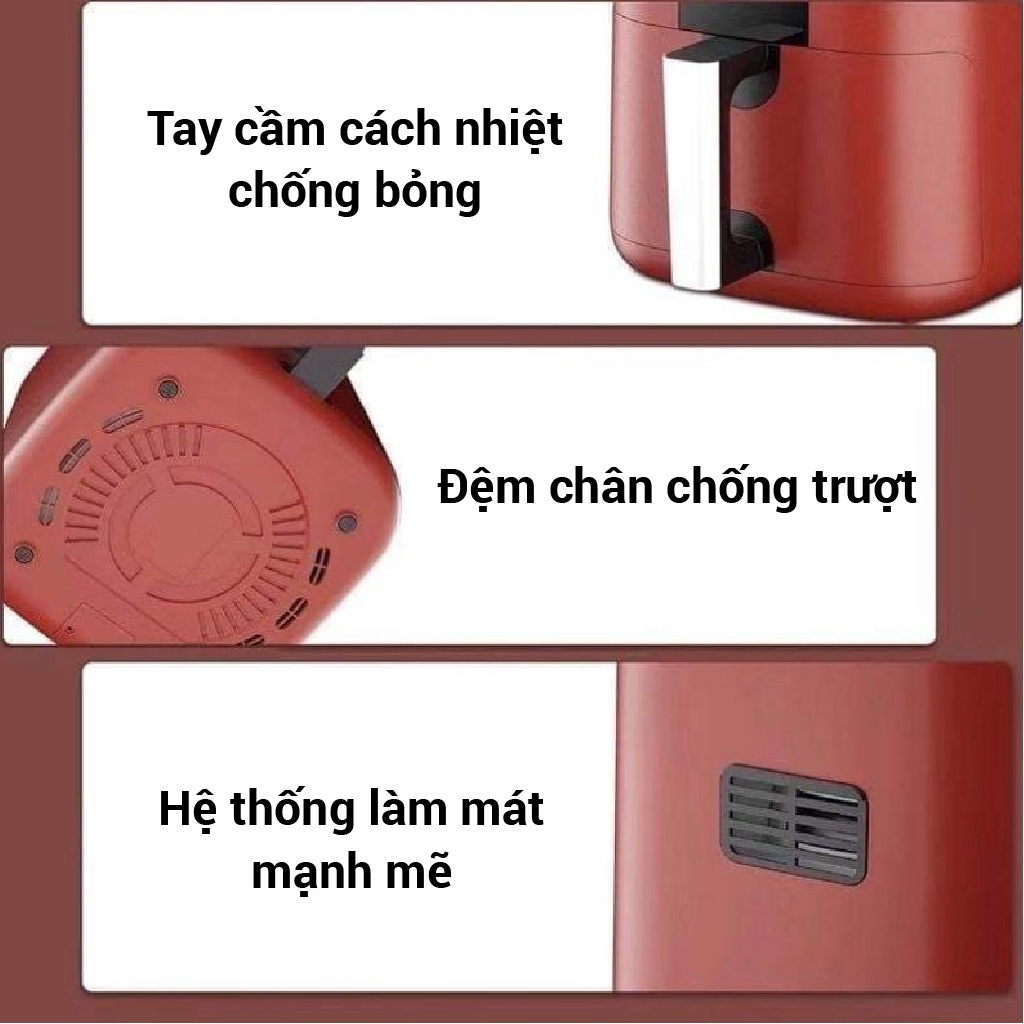 Nồi Chiên Không Dầu 5L-1350W SƯƠNG MAI Sản Phẩm Chính Hãng Bảo Hành 12 Tháng, 1 Đổi 1 Trong 30 Ngày SM00240