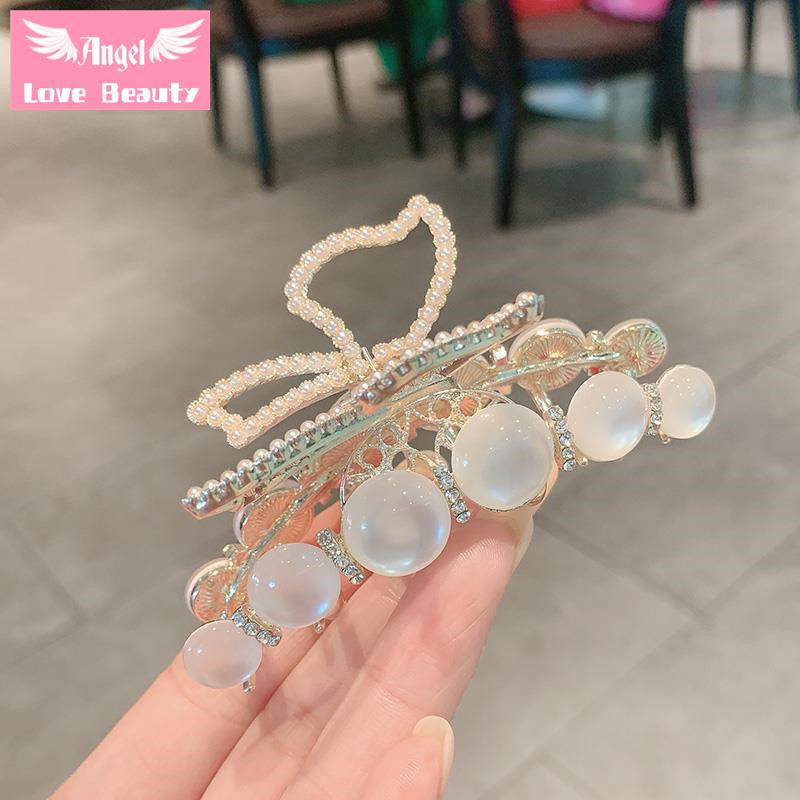 Kẹp Tóc Đính Ngọc Trai Giả Thiết Kế Tinh Tế Phong Cách Hàn Quốc Thời Trang