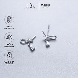 Khuyên Tai Bạc Nơ Buộc Giọt Nước Rơi