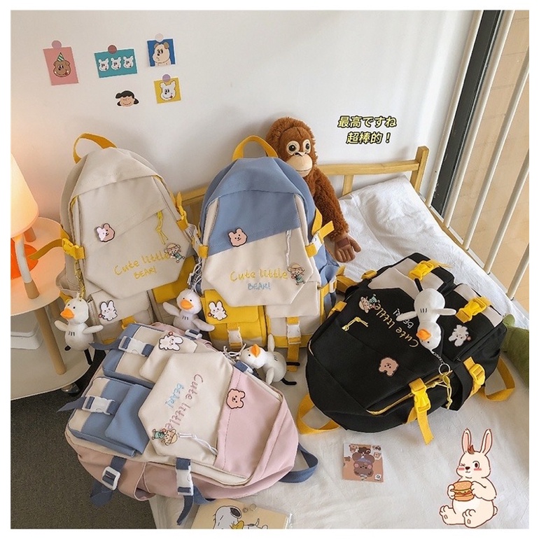 Balo CUTE LITTEL sticker móc Vịt CL1
