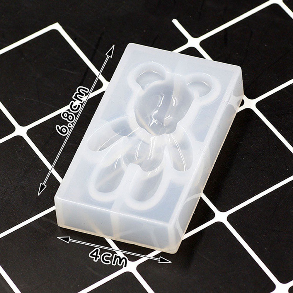 Khuôn Silicon Làm Móc Chìa Khóa Hình Gấu Dễ Thương