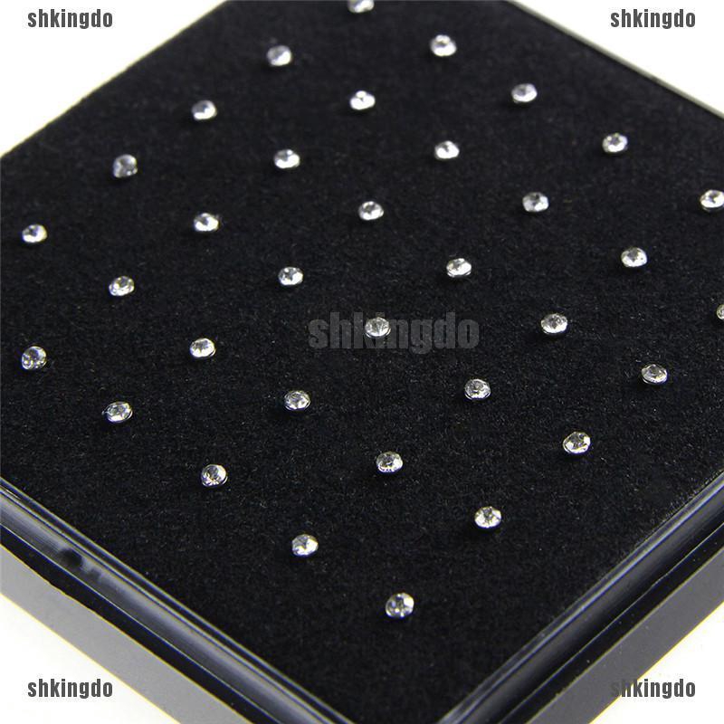 Bộ 36 Khuyên Xỏ Mũi Đính Đá Bằng Thép Không Gỉ