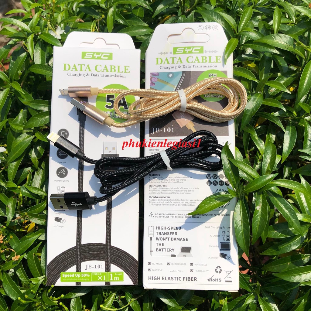 Cáp sạc SYC JB10 dây dù dài 1M