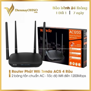 Bộ Thiết Bị Phát Wifi TENDA AC5 1200Mbps ( Nhập Khẩu ) Cục Phát Sóng Wifi 4 Râu Kết Nối Tốc Độ Cao  - OHNO VIỆT NAM