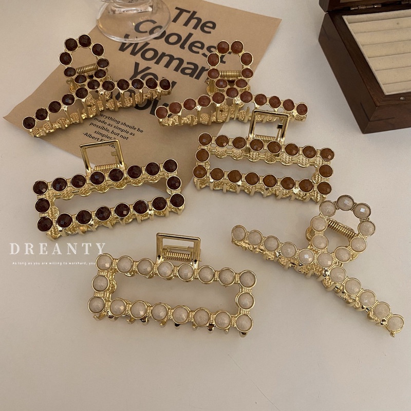 Kẹp Kim Loại Hình Học Đơn Giản Thời Trang Cao Cấp