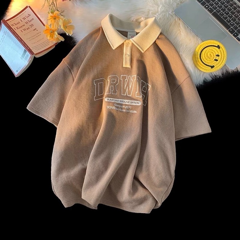 Áo polo Tay Ngắn Phong Cách Retro Hong Kong Cho Nam