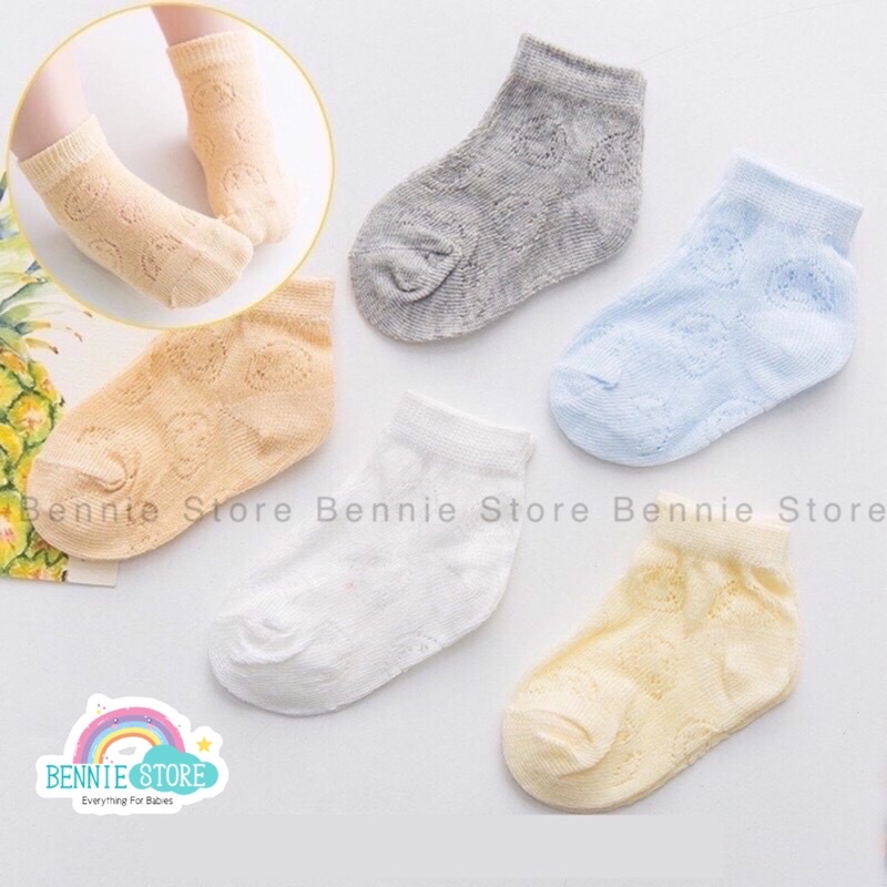 Set 5 đôi vớ lưới cho bé, Tất lưới xuất Hàn nhiều màu siêu xinh